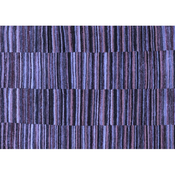 Ahgly Company Machine Washable Indoor Rectangle Abstract Blue Modern Area Rugs, 4' x 6'
