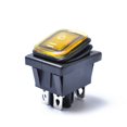 thumbnail image 4 of Rocker Toggle Switch On-Off-On 6 12V DC Car Boat Automobiles Waterproof LED Latching Switches (Yellow Light), 4 of 8