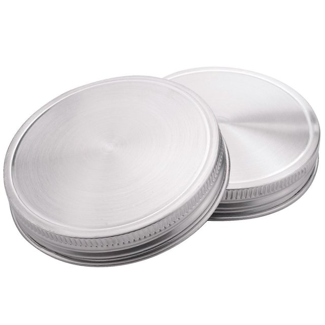8 Pcs Stainless Steel 86mm Sealed Leak Proof Cover With Silicone Seals Resistant Storage Solid Caps