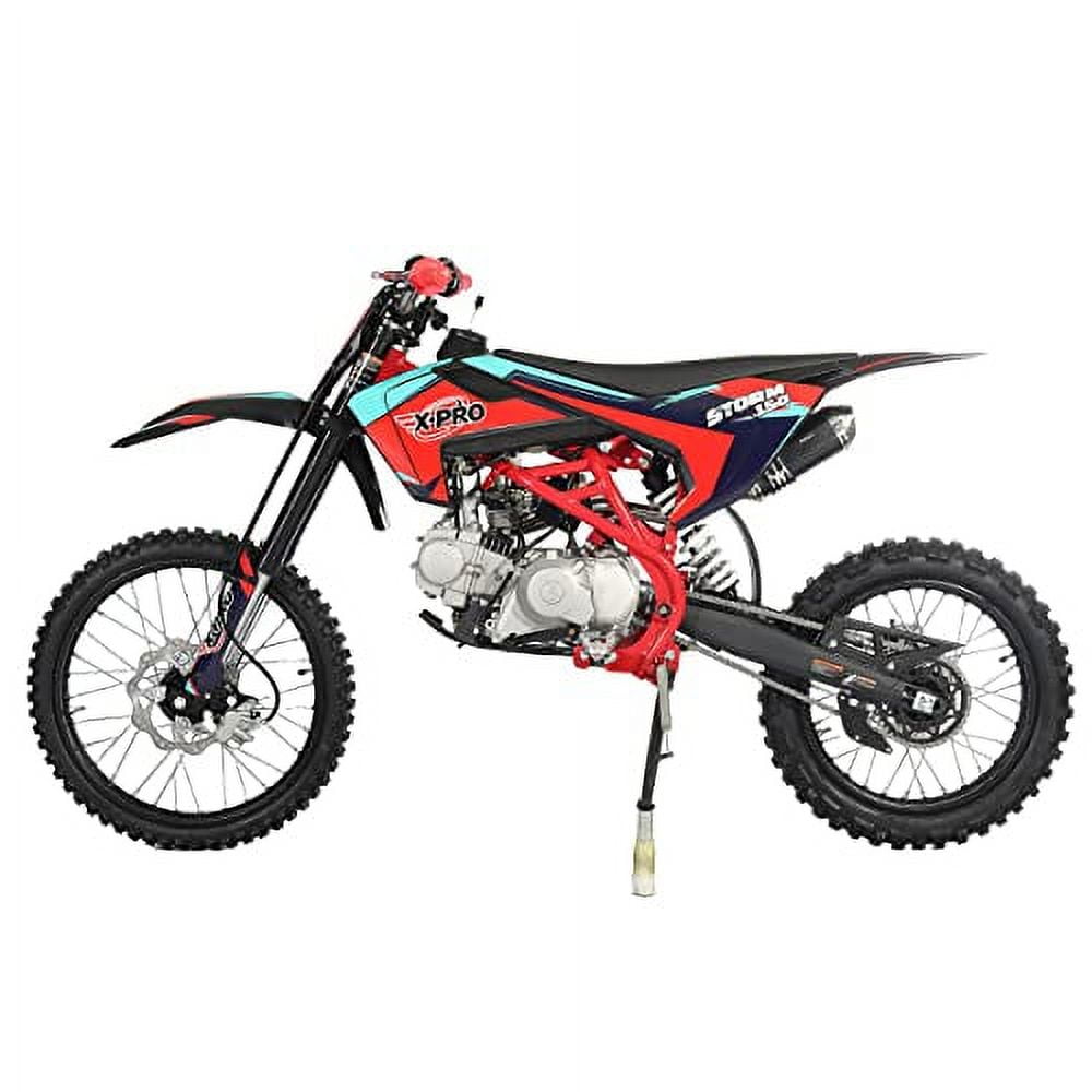X-Pro Brand New 150cc Gas Pit Dirt Bike, 4 Manual Transmission Electric/Kick Start 19"/16" Tires