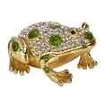 thumbnail image 1 of Rhinestone Frog Jewelry Box,Rhinestone Frog Jewelry Box Desk Decorations Frog Trinket Jewelry Box Compact and Lightweight, 1 of 5