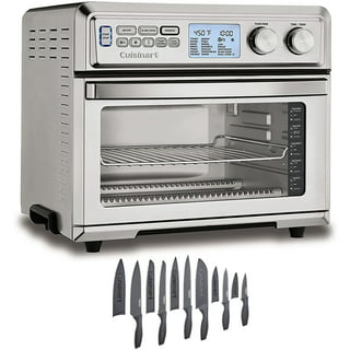 Cuisinart Digital TOA-65 AirFryer Toaster Oven (Silver) w/Tongs, Cookbook  Bundle 