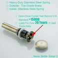 thumbnail image 4 of G1 1/4" Pop-up Retro Sink Plug Waste Click-clack Drain with Overflow Bronzed Brass Universal Sink Drainer Valve Basin Siphon - with Overflow,, 4 of 5