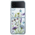 thumbnail image 1 of MUNDAZE Samsung Galaxy Z Flip 4 Shockproof Clear Hybrid Protective Phone Case Lavender Dragonfly Butterflies Spring Flowers Cover, 1 of 5