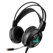 Nova Black PC USB Gaming Headset With Built-In Mic & RGB LED Lights