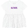 thumbnail image 3 of Inktastic Baltimore in Purple Text Girls Baby Dress, 3 of 5