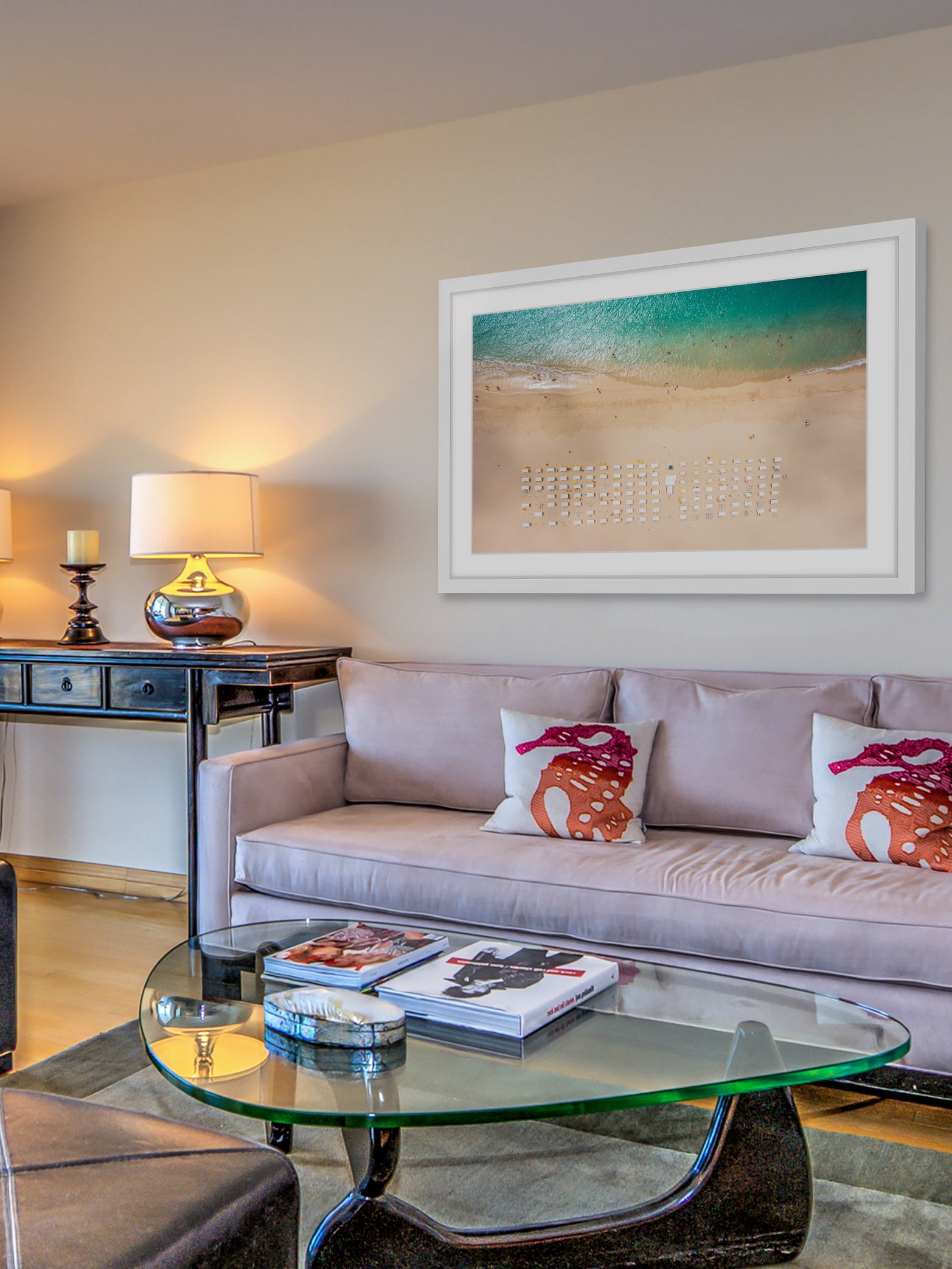 "Beach Goers" Framed Painting Print