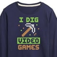 thumbnail image 3 of Instant Message - Gamer - I Dig Video Games - Toddler & Youth Long Sleeve Graphic T-Shirt, 3 of 6