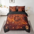 thumbnail image 2 of Homewish Constellation Pattern 7pcs Bedding Comforter Set,Boho Bohemain Queen Bedding Sets,Vintage Moon Stars Sun Queen Sheet Sets For Teens,Luxury Bedroom Decor Reversible, 2 of 8