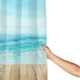 thumbnail image 2 of JOOCAR Beach Starfish Shower Curtain, Blue Sea Wavy Ocean Surface Scency Waterproof Bathroom Decor Shower Curtains 72x72 Inch, 2 of 7