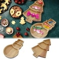 thumbnail image 6 of Darzheoy Christmas Bamboo Serving Platter Reusable Bamboo Plates Wooden Charcuterie Tray Funny Charcuterie Board Tree Serving Dish for Fruit Bread Cheese Xmas Gifts, 6 of 6