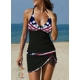 thumbnail image 3 of Eternatastic Tankini Swimsuits with Skirt 2 Piece Swimwear Color Block Bathing Suits for Women XXL Blue Star Print, 3 of 6
