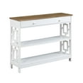 thumbnail image 4 of Convenience Concepts Town Square Contemporary Console Table with Drawer, Brown/White, 4 of 4