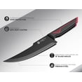 thumbnail image 6 of 15 PCS Kitchen Knife Set with Built-in Sharpener Block - Stainless Steel, Dishwasher Safe, Red, 6 of 7