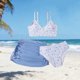 thumbnail image 4 of Odeerbi Conjunto de Traje de Baño de 3 Piezas Para Niñas de 6-14 Años Conjunto de Bikini de Impresión Floral de Verano Con Cubiertas de Sarong Traje de Baño Lindo, 4 of 4