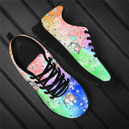 

Casual shoes for women 2021 Men Lace Up Flats Sneakers Cute Cartoon Galaxy Dental/Tooth/Dentist 3D Print Women Jogging Shoes