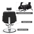 thumbnail image 6 of BarberPub All Purpose Hydraulic Barber Chair Salon Beauty Spa Chair Shampoo Recliner Black 2059, 6 of 9