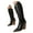 Black, variant on Studded Cowboy Boots for Women Stacked High Heel Mid Calf Boots Pointy Toe Booties