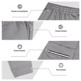 thumbnail image 4 of Domzle Men's Relaxed Fit Cargo Pants Straight Leg Casual Work Sweatpants with Pockets for Hiking Fishing Construction Gray L, 4 of 5