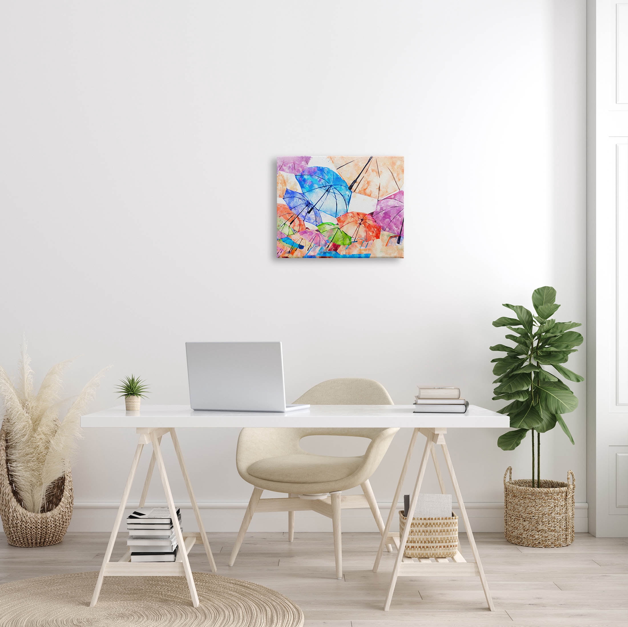 Stupell Industries Modern Bold Umbrellas Arrangement Graphic Art Gallery Wrapped Canvas Print Wall Art, Design by Ziwei Li