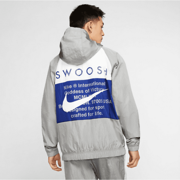 Nike Men's Sportswear Double Woven Hooded Jacket Size - Walmart.com