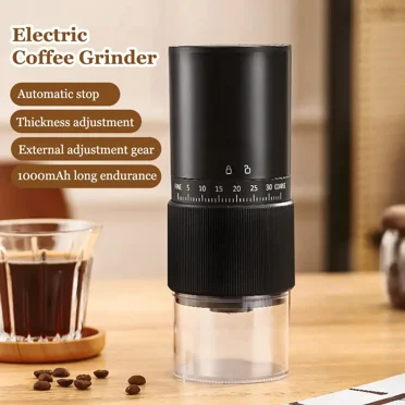 Portable Electric Coffee Bean Grinder Household 1000mAh 30 Gears Externally Adjustable Coffee Machine Rechargeable Grinders