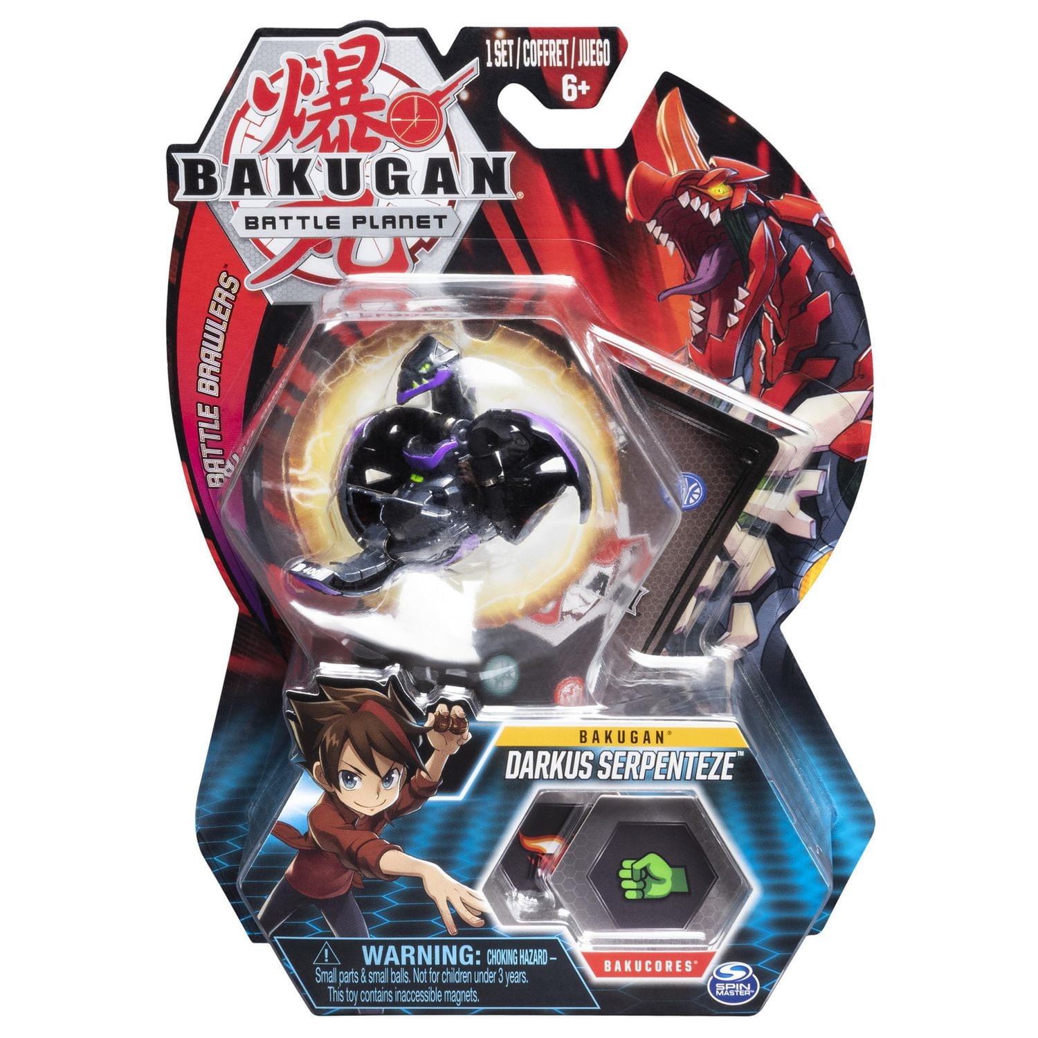 Bakugan, Darkus Serpenteze, Créature transformable à collectionner de 5 cm, à partir de 6 ans