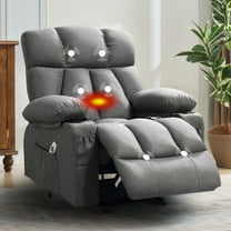 JONPONY Power Lift Recliner Chair Recliners for Elderly with Heat and Massage Recliner Chair for Living Room with Infinite Position and Side Pocket,USB Charge Port,Grey