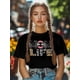 thumbnail image 3 of Women's T Shirts Short Sleeve Graphic Tees Mom Life Leopard Pattern Casual Crew Neck T-Shirt for Women/Teen Girls, 3 of 8