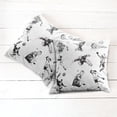 thumbnail image 6 of Ambesonne Black White Throw Pillow Cover 2 Pack, Sports Theme Sketch, 16", Black White, 6 of 7