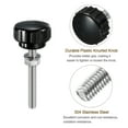 thumbnail image 3 of Uxcell 4 Set Male Thread Head Knurled Clamping Knobs Thumb Screws with Nuts Washers Black M6 x 50mm x 25mm ["304 Stainless Steel"], 3 of 5