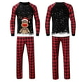 thumbnail image 2 of Christmas Pajamas for Family Funny Elk Deer Graphic Matching Pjs Sets Soft Red and Black Plaid Long Sleeve Sleepwear, 2 of 4