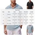 thumbnail image 2 of Ceisia Men's Short Sleeve Solid Color Casual Relaxed Fit V-Neck Polo Shirt Fashion Collared Top Gifts for Father Blue M, 2 of 7