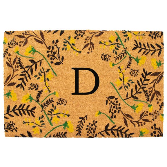 Lily Bliss Monogram Doormat, 24" x 36" (Letter D)