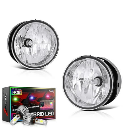 - VIPMOTOZ Chrome Housing OE-Style Front Fog Light Driving Lamp Assembly For 2007-2014 Ford Expedition & Ranger - Power Switch & Universal Wiring Included, Driver & Passenger Side
