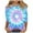 Multicolor Plus Size Blouse for Women_x, variant on Spring Tunic Tops 3/4 Sleeve Blouses for Women Dressy Casual Fall Fashion Shirts Tie Dye Round Neck Loose Fit Ombre T-Shirts L