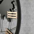 thumbnail image 2 of Noble House Extra Large Black Metal World Map Wall Clock, Silent Design with Vintage Gold Roman Numerals, Modern Decorative Clock, Black + Gold, 2 of 8