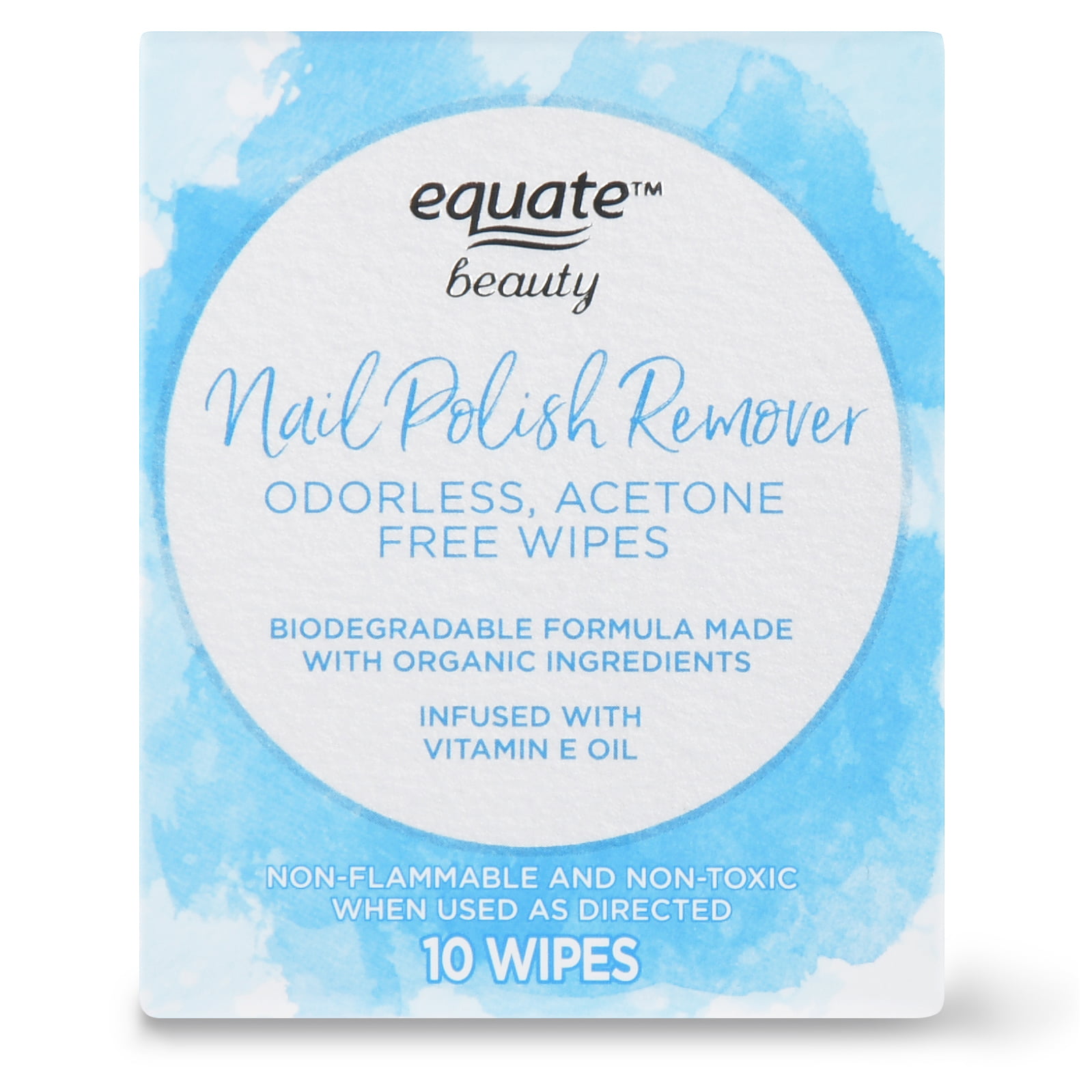 Equate Beauty Nail Polish Remover Wipes, 10 Count 