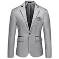 thumbnail image 1 of Mens Casual Slim Suit Jacket, One Button Notched Lapel Business Blazer Jacket, 1 of 5