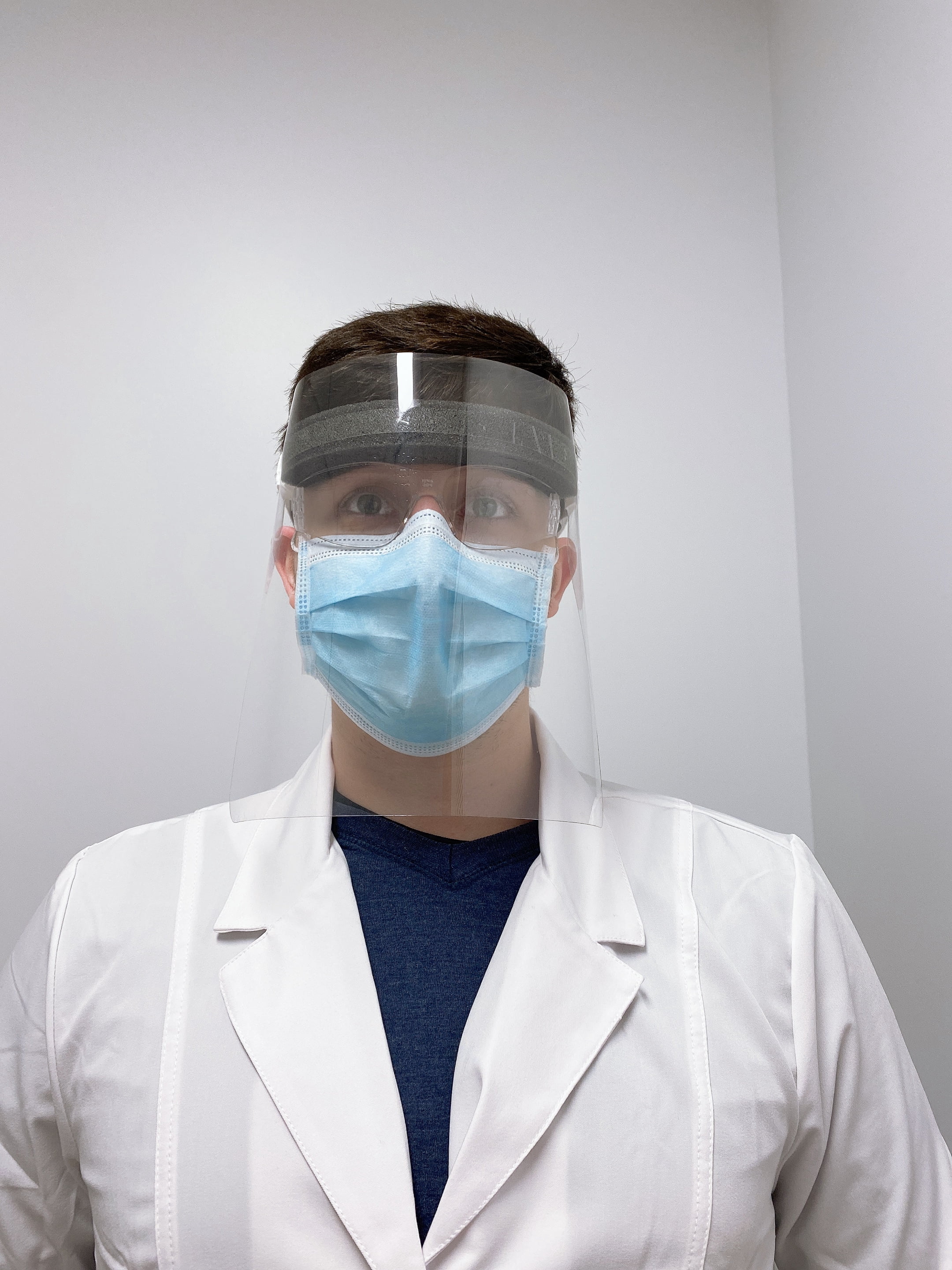 rHEALTH Face Shield, 15 Pack | Made in USA! | Reusable | Extra Soft Foam | Lightweight Comfort | Adjustable| Use with Goggles or Glasses | Anti-Fogging