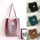 thumbnail image 1 of 2022 Corduroy Shoulder Bag for Women Cotton Cloth Handbag Solid Color Eco Shopping Orangnizer Reusable Large Shopper Totes Bags, 1 of 5
