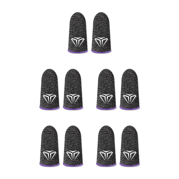 Injueey 10 Uds. De fundas para dedos para juegos de teléfonos móviles, guantes antideslizantes sensibles a prueba de sudor, fundas de fibra Type8 NO8