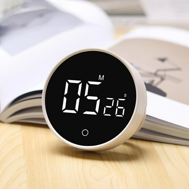Rotating Silent Timer – Magnetic Kitchen Timer & Study Countdown Clock for Baking, Exams, Fitness | 60-Minute Visual Dial | Desktop/Refrigerator Mount | Noise-Free Home Office Organizer