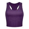 thumbnail image 1 of Débardeurs pour Femmes Chemises d'Été Tendance Imprimé Lever de Soleil Randonnée Sans Manches Tunique Basique pour Femmes Violet G, 1 of 3