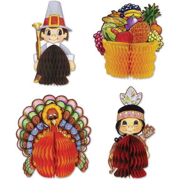 Thaksgivig Decorative Playmates 5 iches Assorted Thaksgivig Party Decoratio Idoor Evets Accessory (4/pkg) Pkg/1