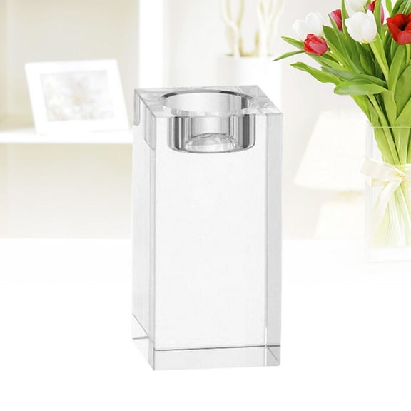 OUNONA  Candle Chandelier Candlestick Holder Crystal Table Centerpiece Tealight