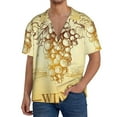 thumbnail image 3 of Fotbe Bunch of Grapes print Short Sleeve Button Down Shirts for Men Casual Summer Beach Wrinkle Free Shirt-Large, 3 of 7