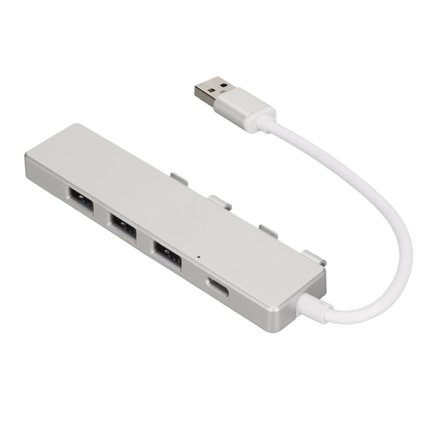 USB Hub, 1xUSB3.0 Port USB 3.0 Hub 3xUSB2.0 Ports for Laptop Silver,Grey