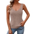 thumbnail image 2 of Women's Casual Solid Color Sleeveless Round Neck Lace-Up Front Top, 2 of 7