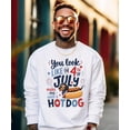 thumbnail image 3 of 4th of July Hotdog Sweatshirt Funny Dachshund Patriotic USA Crewneck for Women Men Kids Family White Sweatshirt Adult Small, 3 of 7